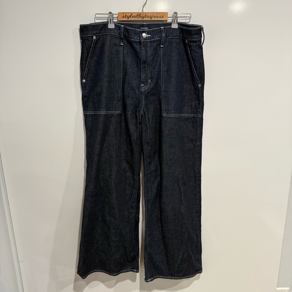 J. Crew Camp-pocket wide leg jean Dark Rinse - Picture 6 of 11